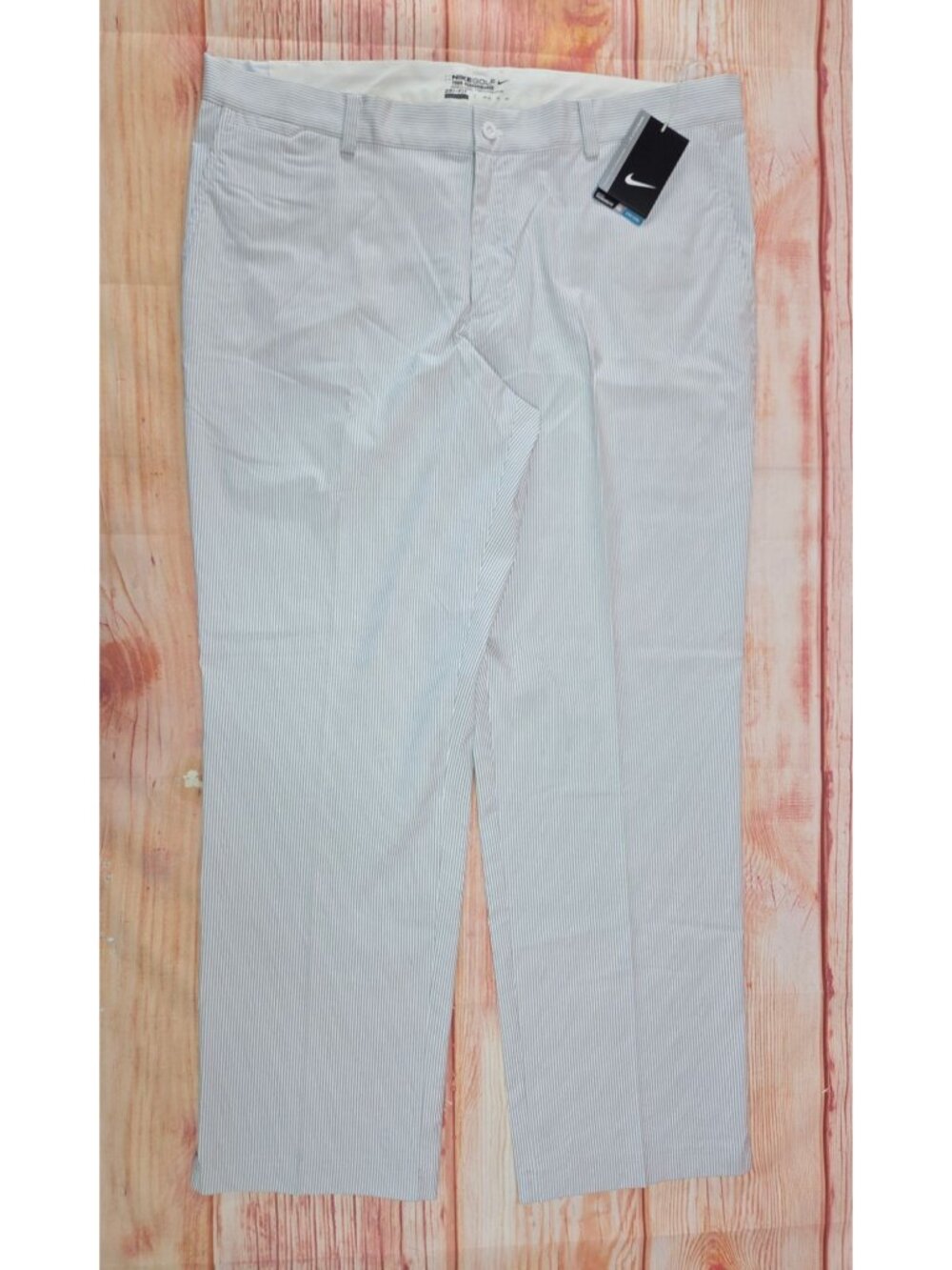 Nike Golf Tour Performance Dri Fit Mens 38x30 Gray Pinstripe Golf Pants